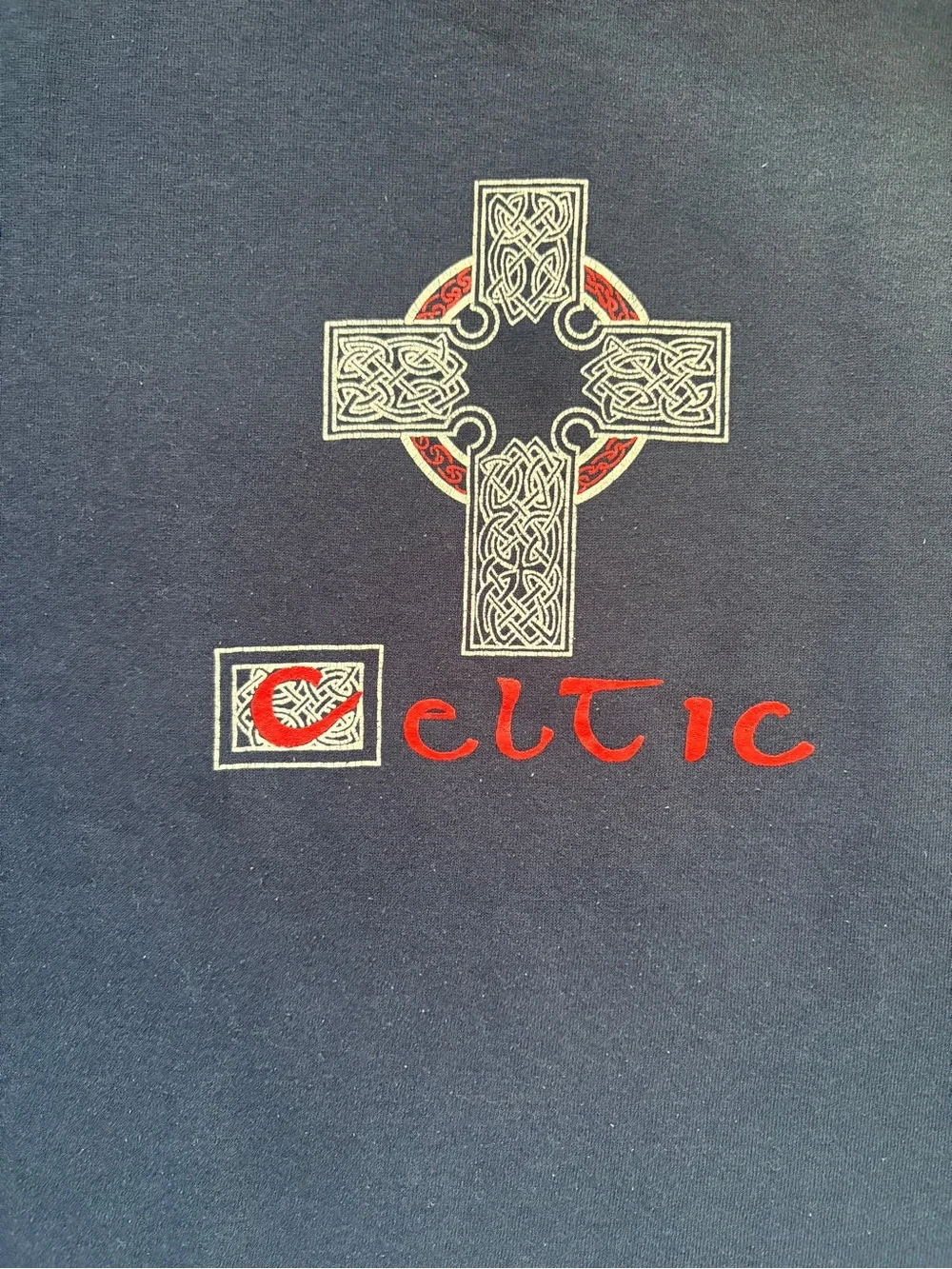 Celtic Embroidered Crewneck Sweatshirt - Navy Size XL - Picture 3 of 4